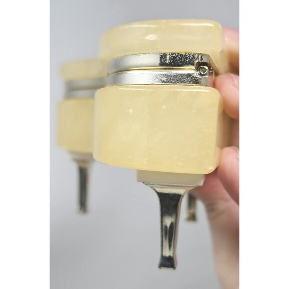 Hand Carved Alabaster Piano Trinket Box Italy Floral Happy 50th Anniversary - Picture 11 of 11